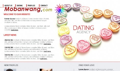 婚介主题网页模板