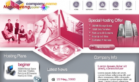 欧美服务器设计生产公司网站模板