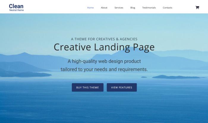 简约创意企业业务展示单页模板