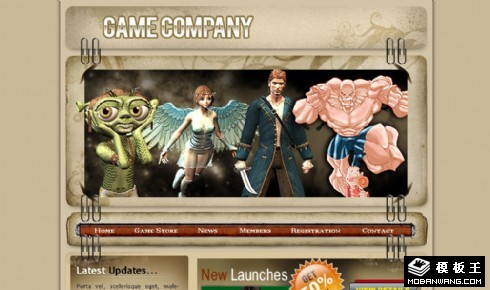 体验游戏商店网页模板