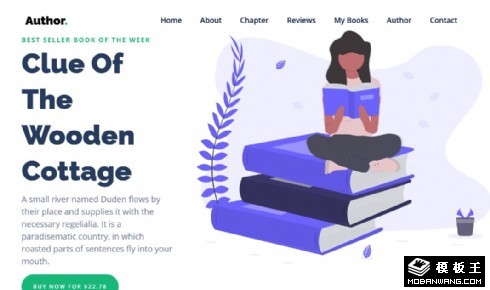新书推荐展示响应式网页模板