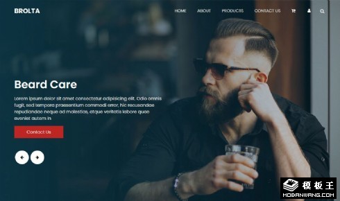 胡须毛发护理产品响应式网页模板