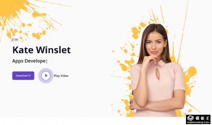 个人技能经验简历网页模板