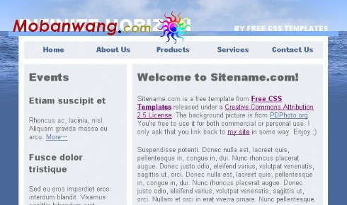 海平线信息网页模板