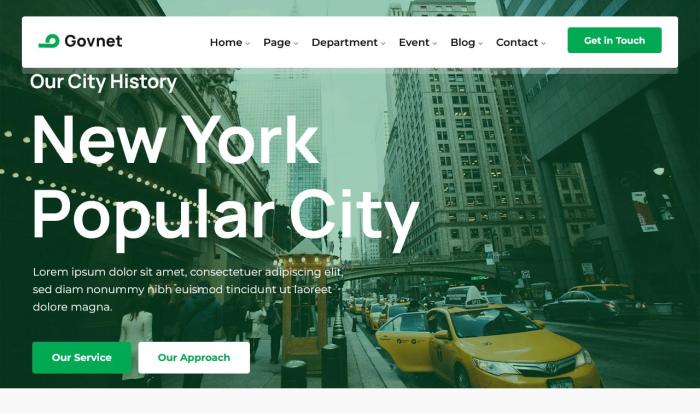 政府行政机构网站模板