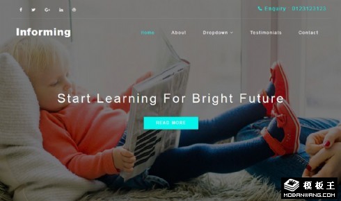 培训项目团队展示响应式网页模板