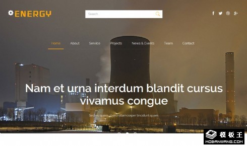 能源工业响应式网页模板