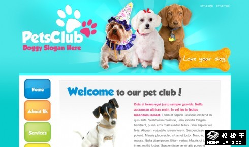 宠物俱乐部网页模板