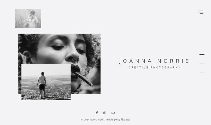 极简创意摄影展示网页模板