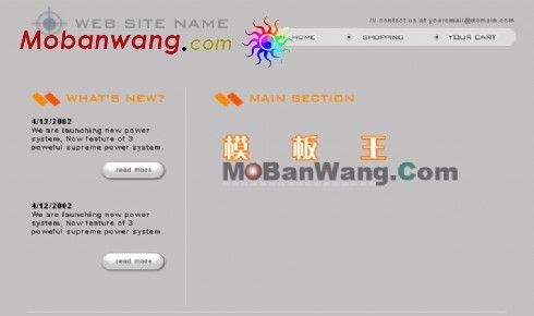 简单灰色网站模板