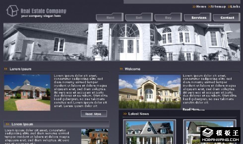 房地产中介服务商网页模板