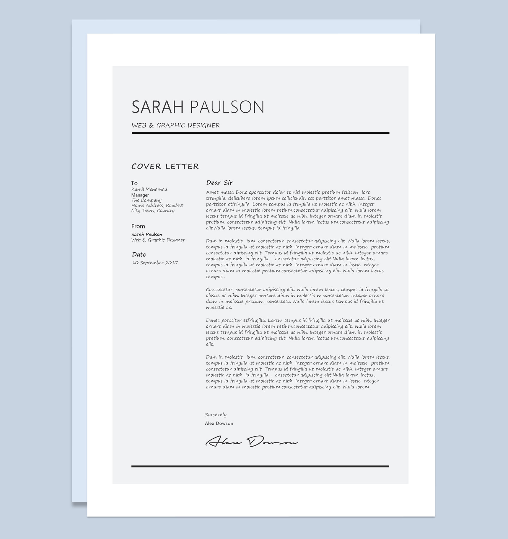 网页设计师平面设计师通用求职简历Word模板