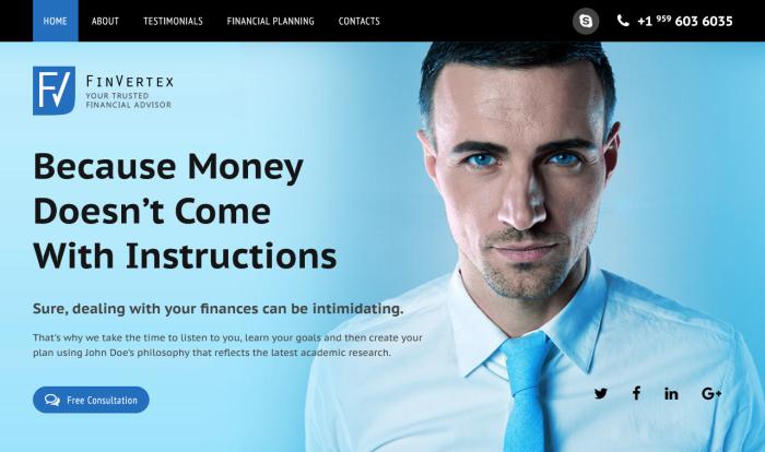 财务与税务金融规划单页模板