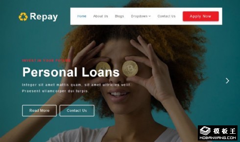 借贷企业服务响应式网页模板