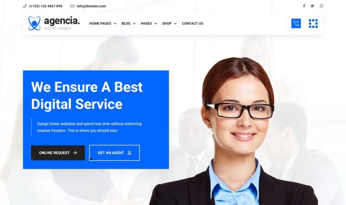 数字技术开发商务公司网站模板