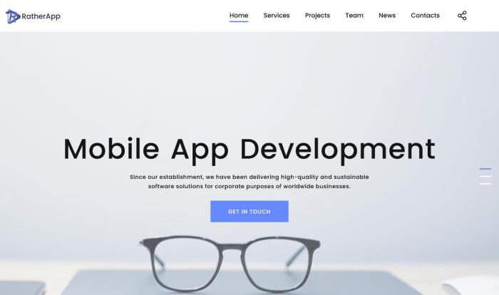 专业移动应用APP开发单页模板