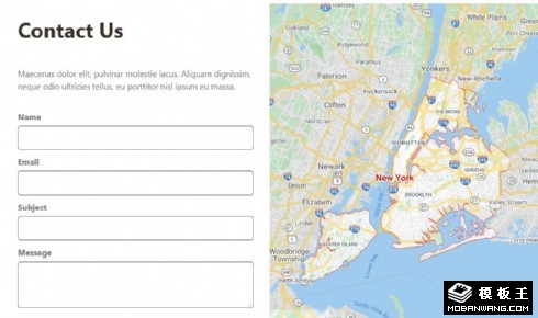 多种联系方式响应式网页模板