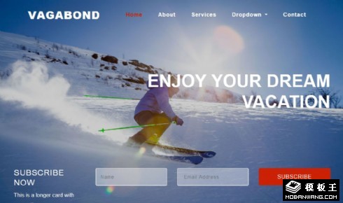 流浪者旅游动态响应式网站模板