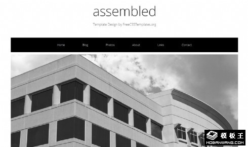 黑白汇聚信息网页模板