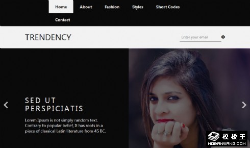 时尚趋势风向响应式网页模板