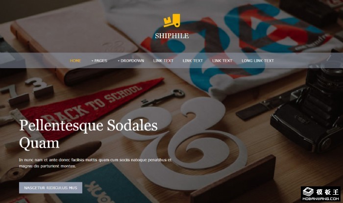 休闲创意业务信息网页模板