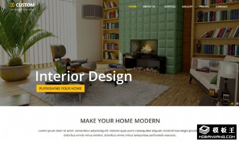 室内家居定制设计响应式网页模板