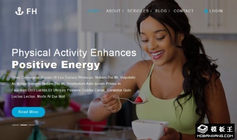 有氧健身展示响应式网站模板
