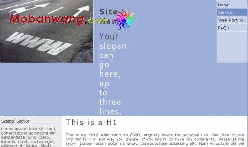 网路服务信息网页模板