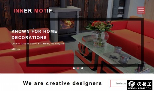 室内空间艺术设计响应式网页模板
