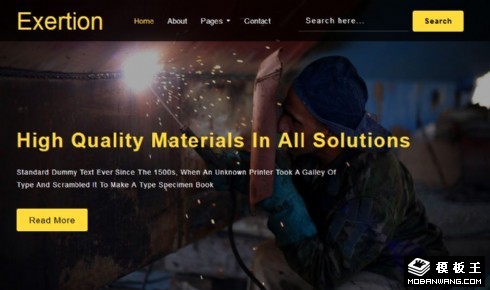 工业电焊技术响应式网页模板