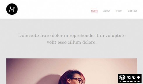 时尚设计团队响应式网页模板