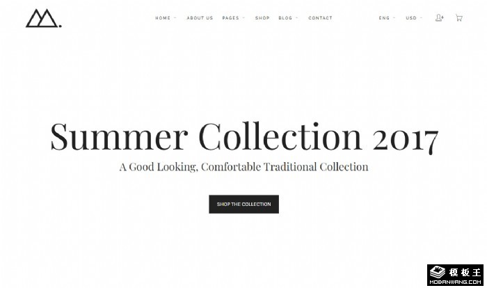 简约时尚精品商城网站模板