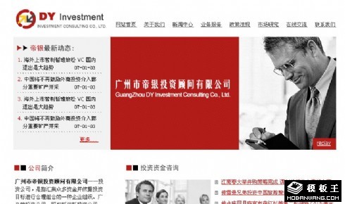 投资咨询顾问公司网页模板
