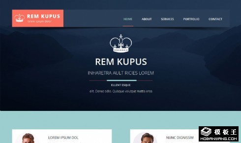 机构团队介绍响应式网页模板