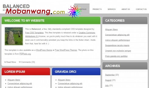 生态平衡网页模板