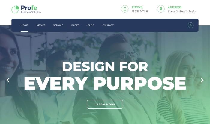 专业商务解决方案网站模板