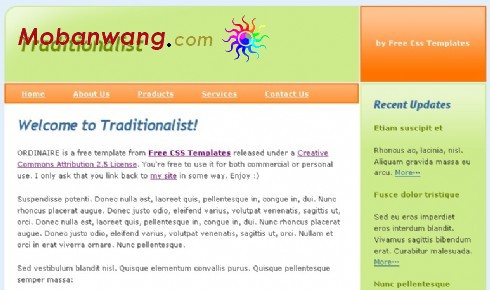 传统公司布局网页模板