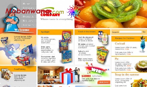 网上美食商城网页模板