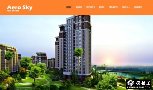 天空房产中心响应式网页模板