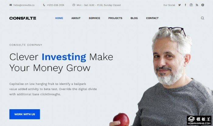 金融财富咨询管理网站模板