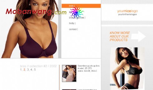 女性内衣品牌网页模板