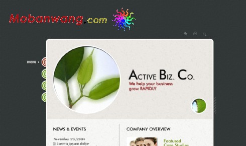 活力成长理念公司网页模板