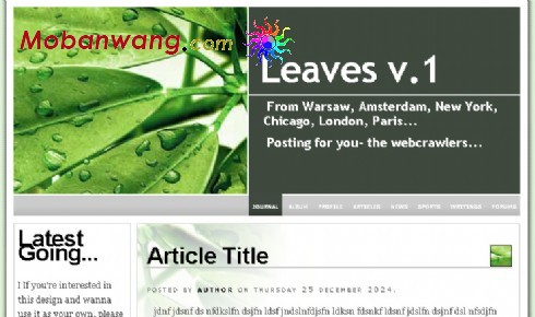 绿叶水滴企业网站模板