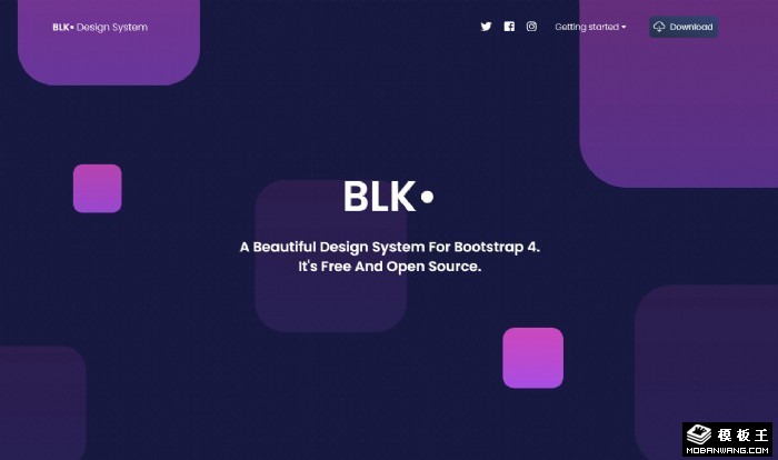 暗紫UI组件框架模板