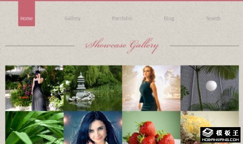图片陈列格子网页模板