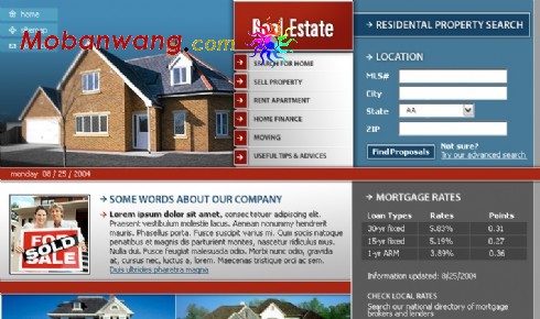 房地产信息门户网页模板