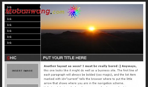 日出BLOG网页模板