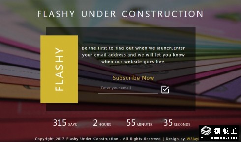 网站开通订阅倒计时响应式网页模板