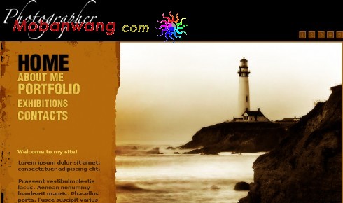 复古相册网页模板