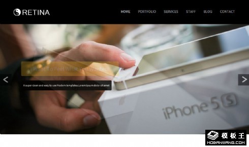 视网膜屏幕产品信息网页模板